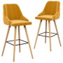 Küchenhocker 2 Einheiten gelber Samt von vidaXL, Küchenhocker - Ref: Foro24-289470, Preis: 177,41 €, Rabatt: %