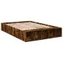 Smoked oak engineered wood bed frame 140x190cm by vidaXL, Beds and slatted bases - Ref: Foro24-3280584, Price: 136,45 €, Disc...