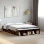 Smoked oak engineered wood bed frame 140x190cm by vidaXL, Beds and slatted bases - Ref: Foro24-3280584, Price: 136,45 €, Disc...