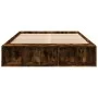Smoked oak engineered wood bed frame 140x190cm by vidaXL, Beds and slatted bases - Ref: Foro24-3280584, Price: 136,45 €, Disc...