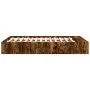 Smoked oak engineered wood bed frame 140x190cm by vidaXL, Beds and slatted bases - Ref: Foro24-3280584, Price: 136,45 €, Disc...