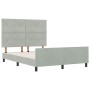 Estructura de cama Gris claro 160 x 200 cm Terciopelo