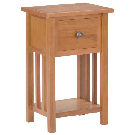 Solid oak wood magazine table with drawer 35x27x55 cm by vidaXL, Side tables - Ref: Foro24-289182, Price: 98,91 €, Discount: %