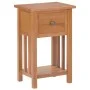Solid oak wood magazine table with drawer 35x27x55 cm by vidaXL, Side tables - Ref: Foro24-289182, Price: 97,53 €, Discount: %