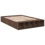 Oak brown engineered wood bed frame 120x190 cm by vidaXL, Beds and slatted bases - Ref: Foro24-3280600, Price: 128,43 €, Disc...