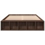 Oak brown engineered wood bed frame 120x190 cm by vidaXL, Beds and slatted bases - Ref: Foro24-3280600, Price: 129,99 €, Disc...