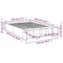 Oak brown engineered wood bed frame 120x190 cm by vidaXL, Beds and slatted bases - Ref: Foro24-3280600, Price: 128,43 €, Disc...