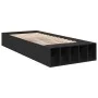 Black engineered wood bed frame 100x200 cm by vidaXL, Beds and slatted bases - Ref: Foro24-3280602, Price: 110,50 €, Discount: %