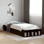 Black engineered wood bed frame 100x200 cm by vidaXL, Beds and slatted bases - Ref: Foro24-3280602, Price: 110,50 €, Discount: %