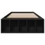 Black engineered wood bed frame 100x200 cm by vidaXL, Beds and slatted bases - Ref: Foro24-3280602, Price: 110,50 €, Discount: %