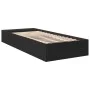 Black engineered wood bed frame 100x200 cm by vidaXL, Beds and slatted bases - Ref: Foro24-3280602, Price: 110,50 €, Discount: %