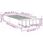 Black engineered wood bed frame 100x200 cm by vidaXL, Beds and slatted bases - Ref: Foro24-3280602, Price: 110,50 €, Discount: %