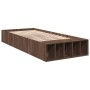 Brown oak engineered wood bed frame 90x200 cm by vidaXL, Beds and slatted bases - Ref: Foro24-3280614, Price: 108,42 €, Disco...