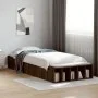 Bettgestell aus braunem Eichenholzwerkstoff, 90 x 200 cm von vidaXL, Betten und Lattenroste - Ref: Foro24-3280614, Preis: 107...