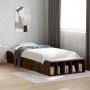 Brown oak engineered wood bed frame 90x200 cm by vidaXL, Beds and slatted bases - Ref: Foro24-3280614, Price: 108,42 €, Disco...