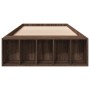 Brown oak engineered wood bed frame 90x200 cm by vidaXL, Beds and slatted bases - Ref: Foro24-3280614, Price: 108,42 €, Disco...