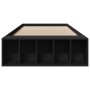 Black engineered wood bed frame 90x200 cm by vidaXL, Beds and slatted bases - Ref: Foro24-3280609, Price: 109,48 €, Discount: %