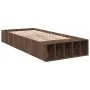 Oak brown engineered wood bed frame 90x190 cm by vidaXL, Beds and slatted bases - Ref: Foro24-3280621, Price: 103,54 €, Disco...