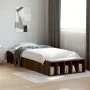 Oak brown engineered wood bed frame 90x190 cm by vidaXL, Beds and slatted bases - Ref: Foro24-3280621, Price: 103,54 €, Disco...