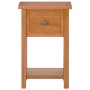 Solid oak wood magazine table with drawer 35x27x55 cm by vidaXL, Side tables - Ref: Foro24-289182, Price: 98,91 €, Discount: %