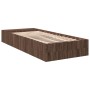 Oak brown engineered wood bed frame 90x190 cm by vidaXL, Beds and slatted bases - Ref: Foro24-3280621, Price: 104,82 €, Disco...