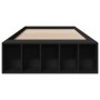 Black engineered wood bed frame 90x190 cm by vidaXL, Beds and slatted bases - Ref: Foro24-3280616, Price: 106,06 €, Discount: %