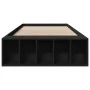 Black engineered wood bed frame 75x190 cm by vidaXL, Beds and slatted bases - Ref: Foro24-3280623, Price: 102,14 €, Discount: %