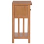 Solid oak wood magazine table with drawer 35x27x55 cm by vidaXL, Side tables - Ref: Foro24-289182, Price: 98,91 €, Discount: %