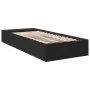 Black engineered wood bed frame 75x190 cm by vidaXL, Beds and slatted bases - Ref: Foro24-3280623, Price: 102,14 €, Discount: %