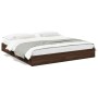 Eichenbraunes Holzwerkstoffbett mit Schubladen 200x200 cm von vidaXL, Betten und Lattenroste - Ref: Foro24-3280635, Preis: 19...
