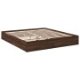 Cama con cajones madera ingeniería marrón roble 200x200 cm de vidaXL, Camas y somieres - Ref: Foro24-3280635, Precio: 197,17 €