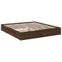 Oak brown engineered wood bed with drawers 200x200 cm by vidaXL, Beds and slatted bases - Ref: Foro24-3280635, Price: 194,87 ...