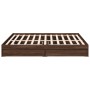 Eichenbraunes Holzwerkstoffbett mit Schubladen 200x200 cm von vidaXL, Betten und Lattenroste - Ref: Foro24-3280635, Preis: 19...