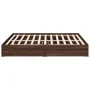 Oak brown engineered wood bed with drawers 200x200 cm by vidaXL, Beds and slatted bases - Ref: Foro24-3280635, Price: 194,87 ...
