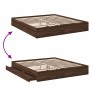 Cama con cajones madera ingeniería marrón roble 200x200 cm de vidaXL, Camas y somieres - Ref: Foro24-3280635, Precio: 197,17 €