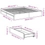 Eichenbraunes Holzwerkstoffbett mit Schubladen 200x200 cm von vidaXL, Betten und Lattenroste - Ref: Foro24-3280635, Preis: 19...