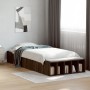 Brown oak engineered wood bed frame 75x190 cm by vidaXL, Beds and slatted bases - Ref: Foro24-3280628, Price: 103,37 €, Disco...