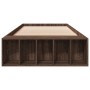 Brown oak engineered wood bed frame 75x190 cm by vidaXL, Beds and slatted bases - Ref: Foro24-3280628, Price: 103,37 €, Disco...