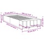 Bettgestell aus braunem Eichenholzwerkstoff, 75 x 190 cm von vidaXL, Betten und Lattenroste - Ref: Foro24-3280628, Preis: 103...