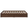 Oak brown engineered wood bed with drawers 140x200 cm by vidaXL, Beds and slatted bases - Ref: Foro24-3280663, Price: 207,31 ...