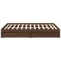 Oak brown engineered wood bed with drawers 140x200 cm by vidaXL, Beds and slatted bases - Ref: Foro24-3280663, Price: 204,32 ...