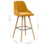 Küchenhocker 2 Einheiten gelber Samt von vidaXL, Küchenhocker - Ref: Foro24-289470, Preis: 177,41 €, Rabatt: %