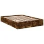 Smoked oak engineered wood bed with drawers 140x200 cm by vidaXL, Beds and slatted bases - Ref: Foro24-3280661, Price: 165,93...