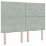 Estructura de cama Gris claro 160 x 200 cm Terciopelo