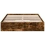 Cama con cajones madera de ingeniería roble ahumado 120x200 cm de vidaXL, Camas y somieres - Ref: Foro24-3280668, Precio: 154...