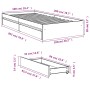 Cama con cajones madera de ingeniería roble ahumado 100x200 cm de vidaXL, Camas y somieres - Ref: Foro24-3280675, Precio: 131...