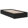Black engineered wood bed with drawers 90x190 cm by vidaXL, Beds and slatted bases - Ref: Foro24-3280707, Price: 132,52 €, Di...