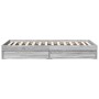 Cama con cajones madera de ingeniería gris Sonoma 90x190 cm de vidaXL, Camas y somieres - Ref: Foro24-3280711, Precio: 134,84...