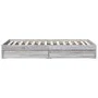 Sonoma gray engineered wood bed with drawers 90x190 cm by vidaXL, Beds and slatted bases - Ref: Foro24-3280711, Price: 133,09...