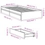 Cama con cajones madera de ingeniería gris Sonoma 90x190 cm de vidaXL, Camas y somieres - Ref: Foro24-3280711, Precio: 134,84...
